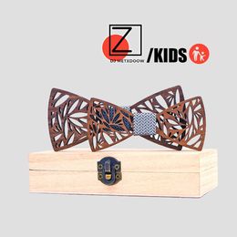 Bolo Ties Vintage Floral Printed Parent-Child Bowtie Sets Wooden Kids Pet Men Butterfly Party Dinner Wedding Bow Tie Gift Accessory HKD230719