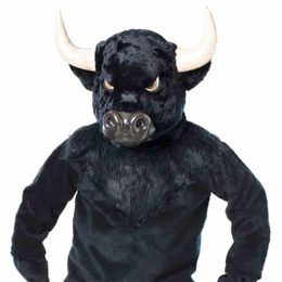 Costume mascotte toro nero personalizzato 181u