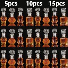 Wine Glasses 5 10 15 Pcs Whisky Glass Bottle 50ml Liquor Wedding Gift Mini Dispenser For Alcohol Decanter Wine Pot Honey Jar Bar Accessories 230718