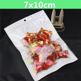 Small 6cm 10cm 2 4 3 9 Clear White Pearl Plastic bags Poly OPP Packing Zip Lock Retail Packages Jewellery Food PVC P310z