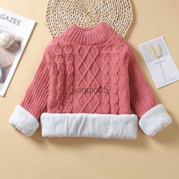 Pullover HOT Baby Girls Winter Turtleneck Sweater Clothes Autumn Winter Boys Children Clothing Pullover Knitted Kids Sweaters HKD230719