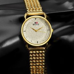 Wristwatches SOXY Women's Watches Gold Watch Women Bracelet Ladies Clock Relogio Feminino Montre Femme