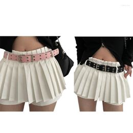 Belts Adjustable Double Pin Buckle Thin Belt PU Universal Girls Women Waist For Coat Skirts Jeans Decorative