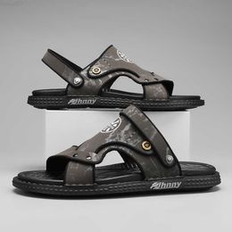Sandals Sandals Men's 2023 Summer Tide Casual Slippers Fashion Men's Non-slip Deodorant Waterproof Beach Shoes Flip Flops L230720