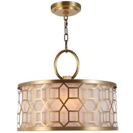 Europe Lustre modern Pendant Lamps fabric black gold shade Bedroom Suspendsion Light Fixture Dining Hanging Light Luminaria MYY2739