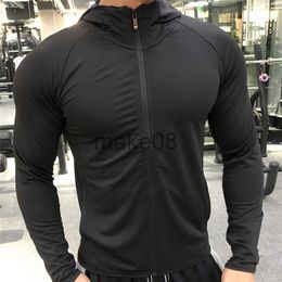 Men's Tracksuits New Winter Autumn Hoodies Sport Shirt Men Hat Zipper Running Jackets Fitness Gym Sports Clothing Sport Top Men's Sportswear 2022 J230720