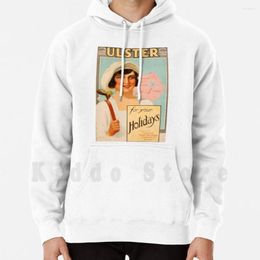 Men's Hoodies Ulster For Your Holidays Vintage Travel Poster Long Sleeve Uk United Kingdom