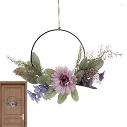 Decorative Flowers Wreaths For Front Door Artificial Flower Wedding Wall Room Hang Ornament Summer Floral Wreath Window Spring Decoration