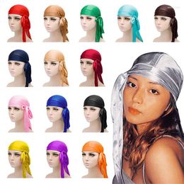 Bandanas Unisex Satin Long Tail Pirate Hat Hip Hop Bike Headwrap Women Bandana Hiking Scarves Headscarf Sports Men Baotou Cap