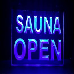 SAUNA OPEN beer bar pub Neon Led Sign Gift man cave238G