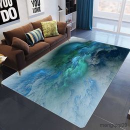 Carpets Home Decor 3D Galaxy Space Stars Carpets Living Room Decoration Bedroom Parlor Tea Table Area Rug Mat Soft Flannel Large Rug R230720