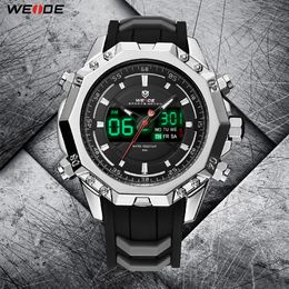 WEIDE Military Quartz Digital Auto Date Men Sport Watch Clock Silicone Strap Wristwatch Relogio Masculino Montres Hommes Relojes2702