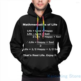 Men's Hoodies Mens Sweatshirt For Women Funny Math Life Formula Geek Teachers Happy Sad Love Print Casual Hoodie Streatwear