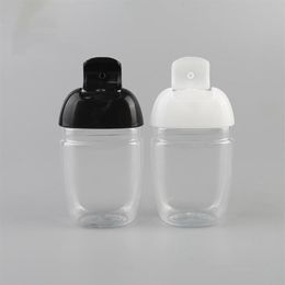 30ml Packing Bottles black and white half round flip cap hand sanitizer carry PP plastic disinfectant 68 41 26mm293t