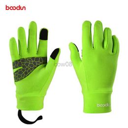 Cycling Gloves BOODUN 4-12 Years Kids Winter Cycling Gloves Full Finger Thermal Warm Windproof Outdoor Sports Ski Bike Gloves for Boys Girls HKD230720