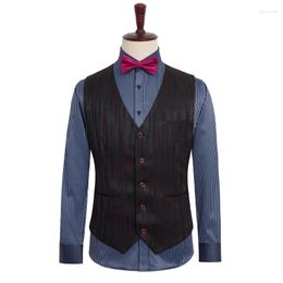 Men's Vests 2023 Autumn Classic Striped Suit Vest Fashion Casual Wedding Banquet Office Extra Large 6XL 7XL 8XL
