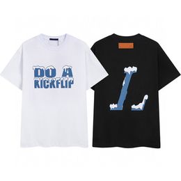 2023 New Snow Mountain Doa Kickflip Letter Front and Back Logo Short Sleeve T-shirt Mens And Womens High Quality Luxury Brand Designer Short Sleeve Tee