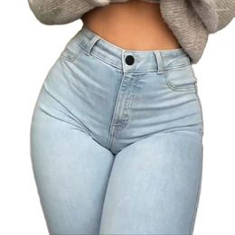 Women's Jeans Skinny Micro-flared High Waisted Compression Pants For A Slimming Look Panty Girdle Everyday Wear Waist Shaper
