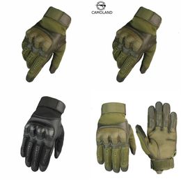 Camoland Touch Screen Tactical Glove Men Rubber Hard Knuckle Full Finger Military Army Paintball Motorcycle Gloves Online261M
