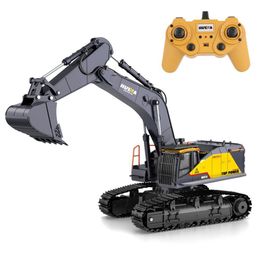 Electric RC Car Huina 1592 1 14 Scale 22 Channels 2 4GHz Latest RC Excavator Off road Truck RTR Vehicle Model Toys for Boys Toy VS 1593 230719