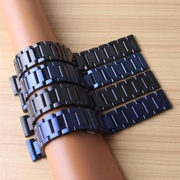 Blue Stainless steel Watchbands metal high quality Watch strap bracelets 20mm 22mm fit Samsung Gear S2 S3 S4 Classic hours fashion219d