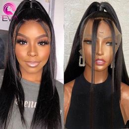 Eva Hair Straight Lace Front Wig Glueless Human Wigs Pre Plucked Brazilian For Women