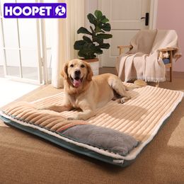 kennels pens HOOPET Dog Bed Padded Cushion for Small Big Dogs Sleeping Beds and Houses for Cats Super Soft Durable Mattress Removable Pet Mat 230719