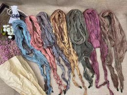 Scarves Lady Scarf Soft Cotton Comfortable 2023 Autumn Summer Tie-dye Shawl Retro Thin Long YoyiKamomo