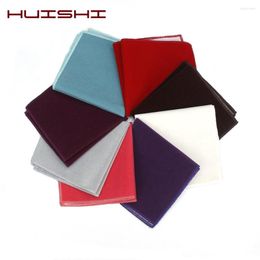 Bow Ties HUISHI Solid Color Gold Velvet Pocket Square Mens Black Red Blue Handkerchiefs Small Towel For Wedding Party Gift