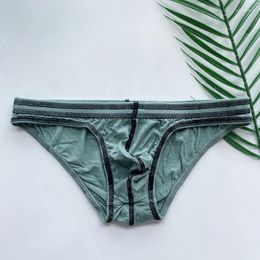 Underpants Men's Pouch Briefs Low Waist U Convex Sexy Modal Elastic Sports Pants Head Body Shaping