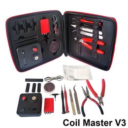 Coil Jig Master V3 Tool Kit RDA Tank Coil Rolling Bag DIY Cotton Tool 521 Mini Ohm Metre Device Rebuild