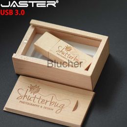 Memory Cards USB Stick JASTER USB 30 Photography Customer wooden usb gift box usb flash drive wood pendrive 8GB 16GB 32GB 64GB wedding gifts x0720