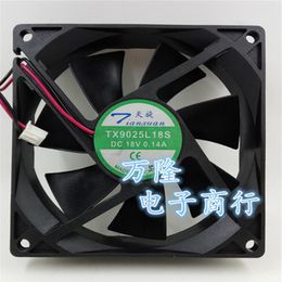 Brand New TX9025L18S DC 18V 0 14A 9CM 9025 refrigerator thermostat cabinet cooling fan 266N
