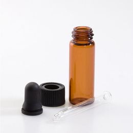 High Quality 4ml Glass Amber Dropper Bottles 1500pcs Essence Container 4CC Eliquid Ejuice Vials Free Shipping Ikssv