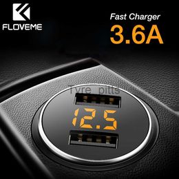Other Batteries Chargers FLOVEME 3.6A USB Car Phone Charger Dual Port Car Chargeur Charger USB Fast Charging Car Charger For iPhone Xiaomi Quick Charger x0720