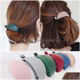 Hair Clips Barrettes Cute Candy Colors Banana Shape Claws Women Girls Sweet Hairs Ponytail Holder Hairpins Fashion Accessories Dro Dhdar