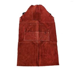 Storage Bags Leather Welding Apron - Heat & Flame-Resistant Heavy Duty Work Forge With 6 Pockets 42Inch