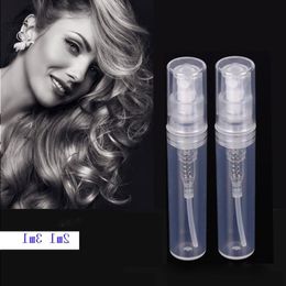 2ml 3ml Plastic Spray Bottles PP Clear Perfume Sample Vial Mini Aromatherapy Container 1000Pcs Free DHL Lgpdd