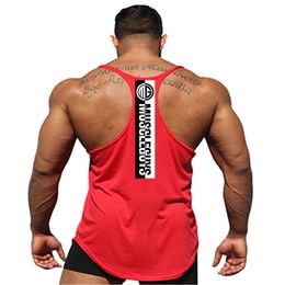 Men's Tank Tops Vest Muscle Fashion Sleeveless Brand Gym Mens Back Tank Top Stringer Clothing Bodybuilding Singlets Fitness Workout Sports Shirt 230719