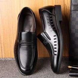 Dress Shoes Luxury Formal Shoes Business Oxford Leather Shoes Men Breathable Rubber Dress Shoes Male Office Wedding Flats Mocassin Homme 44 L230720