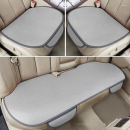 Car Seat Covers Universal Cover Breathable Summer Protector Cushion Linen Fabric Accessories Anti-slip Seasons