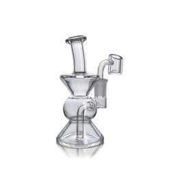 Waxmaid 5.12inches Gourd Mini clear Beaker Glass Bongs water pipe 4 slots Hookahs 14mm Joint dab rigs oil rigs US warehouse retail order free shipping