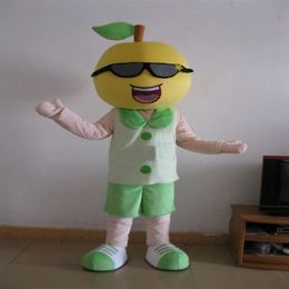 lemon boy Mascot Costumes Animated theme Lemon fruit man Cospaly Cartoon mascot Character Halloween Carnival party Costume202P