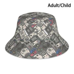 Boinas A Little Bit Of E Old Bucket Hat Sun Cap Coveid Controlers Switch Game Boy Dobrável Outdoor Fisherman