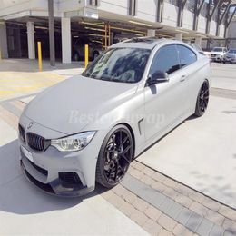 2019 New Satin Volcanic Grey Vinyl Wrap Grey Car Wrap Covering With Air bubble Like 3M quality Low tack glue Size1 52 20m 5192G