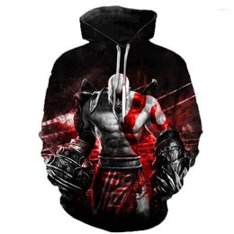 Men's Hoodies Est God Of War Printed 3D Cool Winter Autumn Male Female Anime Sweatshirt Personality Casual Plus Size Pullover Coat