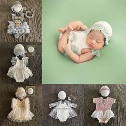 Keepsakes 0-24M Baby Girls Pography Clothes Suit BodysuitsHat born Baby Pography Props Fashion Lovely 230720