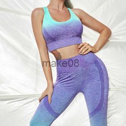 Women's Tracksuits Seamless Women Yoga Set Long Sleeve Crop Top High Waist Leggings Fitness Clothing Workout Sportswear Gym Sports Suits Gym Set J0720