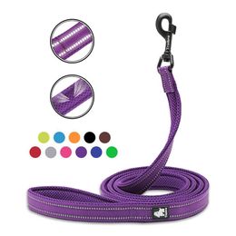 Dog Collars Leashes Truelove 200Cm Lead Leash Nylon Running Reflective Training Outside Pet for Small Large Dogs Correa Perro Walking 230720