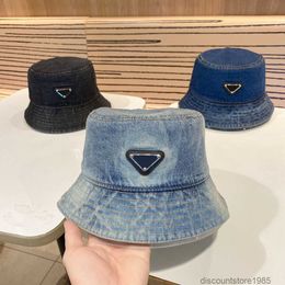 Ball Caps Designer Hat High quality Fashion Men Women Hat High end Customised washed heavy weight denim fabric Bucket hat P New Exquisite Summer Sunscreen Tourism